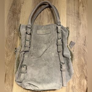 Liebeskind Danni shearling-trimmed suede bag